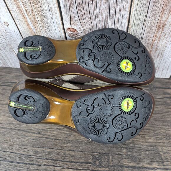 Jambu Cali Classic Comfort Clog Shoes Women's Sz 8 M Beige Brown (VGC) - Picture 8 of 9